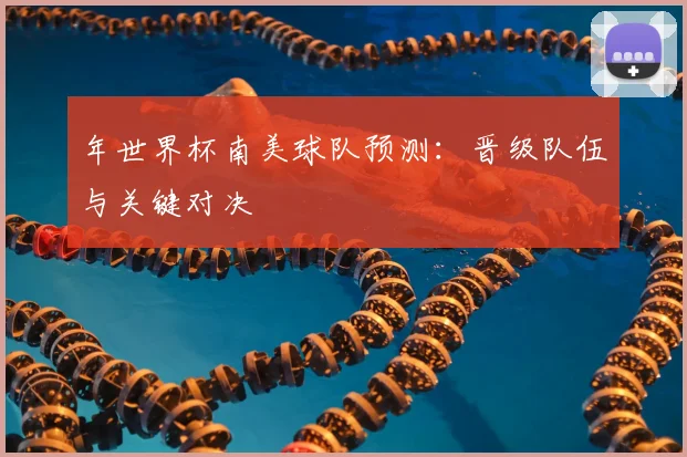 年世界杯南美球队预测：晋级队伍与关键对决